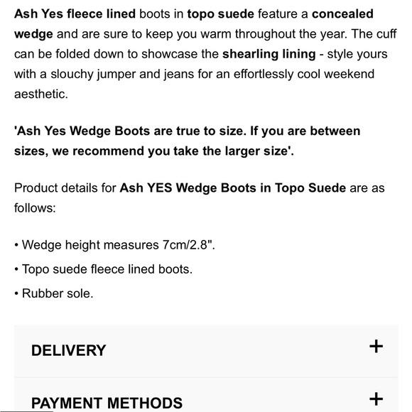 Ash Yes Boot Black Shearling and Suede with Hidden Wedge Size 5.5 - Picture 12 of 12